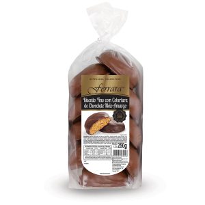 BISCOITO FINO COM COBERTURA DE CHOCOLATE MEIO AMARGO 250g